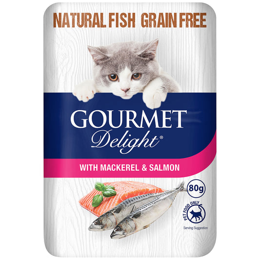 Gourmet Delight Mackerel & Salmon 80g