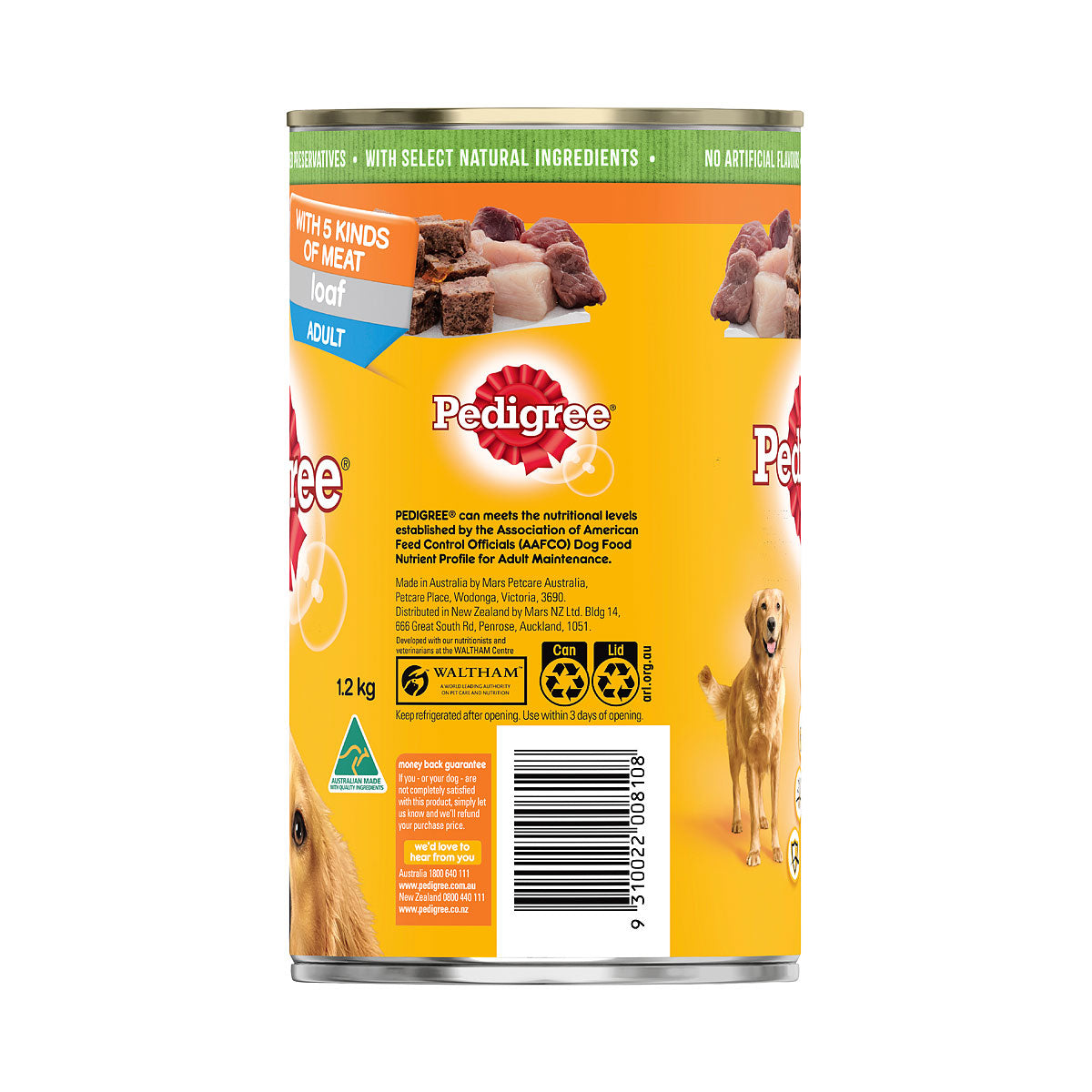 Pedigree 5 Kinds Of Meat Loafs Adult 1.2kg