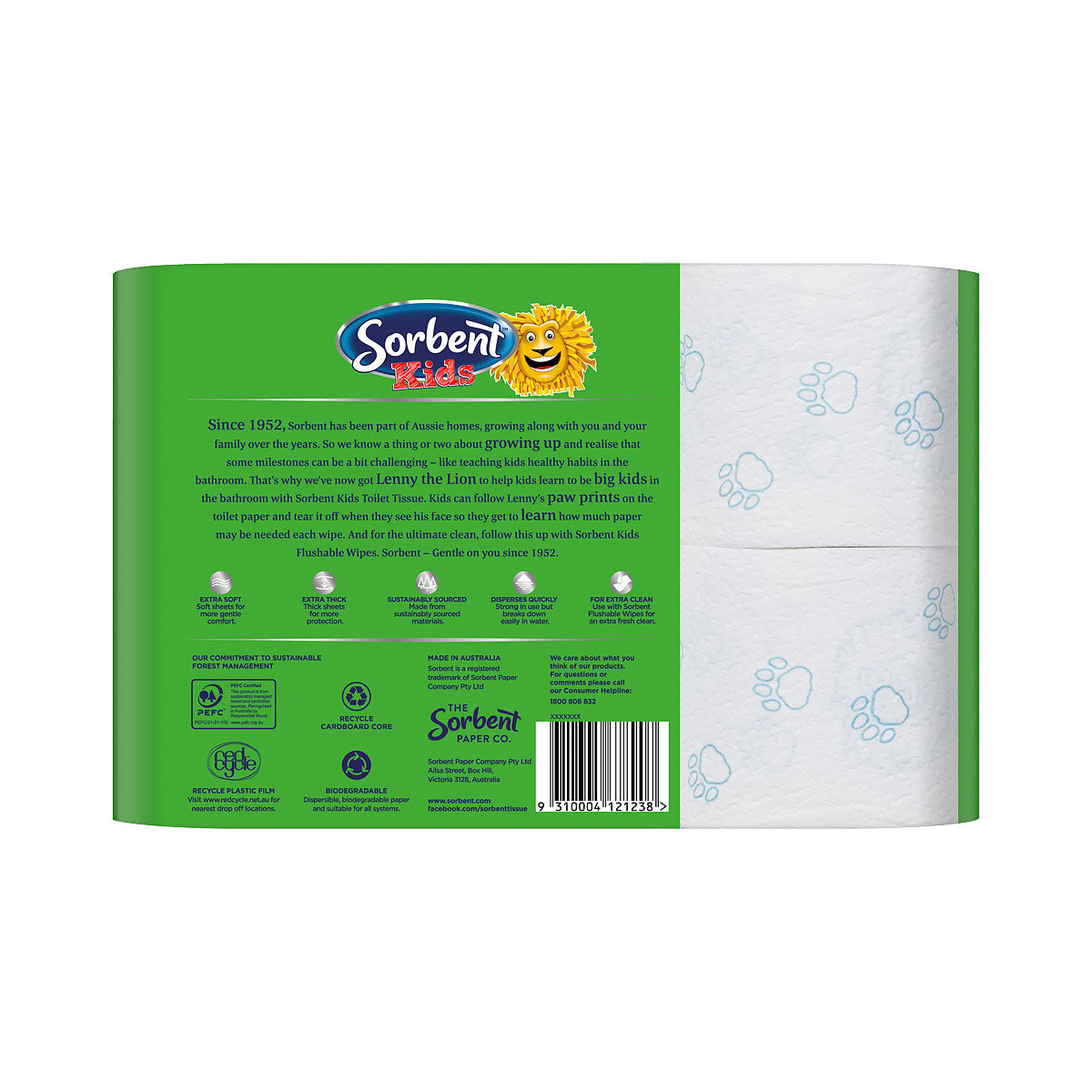 Sorbent Kids Toilet Paper 6pk 