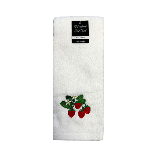 Embroidered Hand Towel 35x60cm Assorted