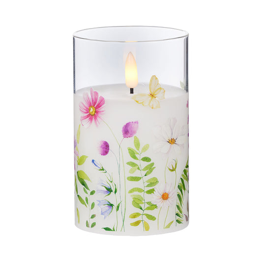 LED Flickering Printed Candle