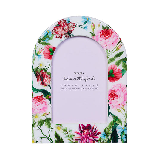 Lacquer Arch Floral Photo Frame 4x6"