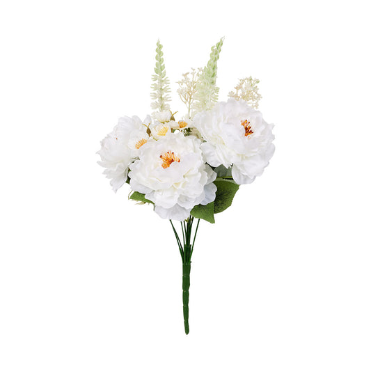 Faux Lupin Floral Bunch White