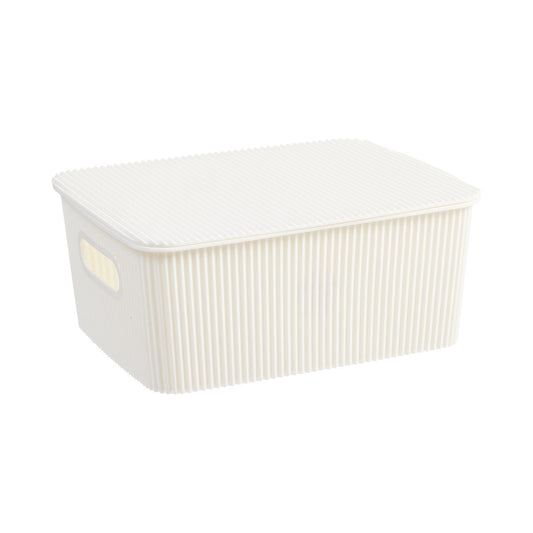 Corrie Basket with Lid White 5.5L