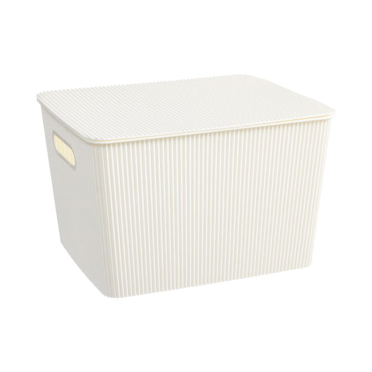 Corrie Basket with Lid White 17.5L