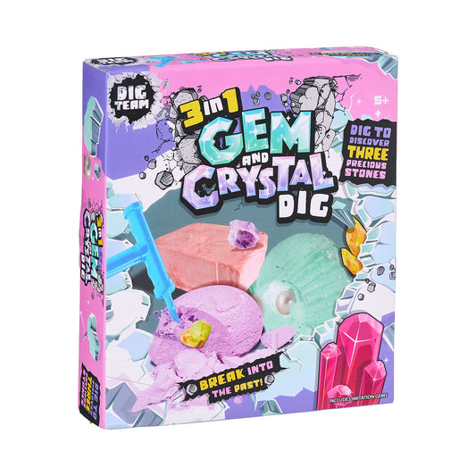 Dig Team 3-In-1 Gem & Crystal Dig Kit