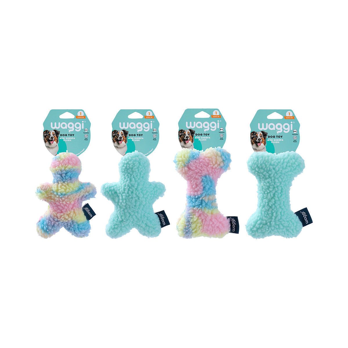 Waggi Plush Minis Man & Bone Assorted