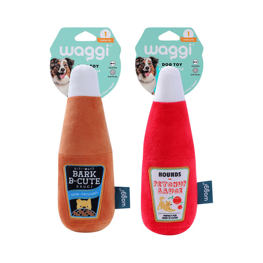 Waggi Plush Saucy Bottles Assorted