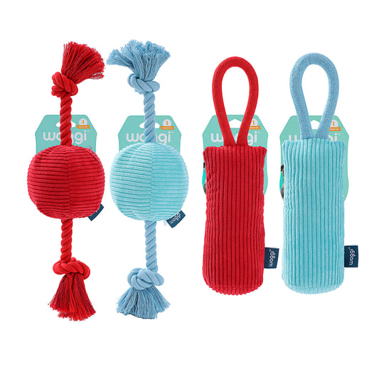 Waggi Plush On A rope Ball & Baton Assorted