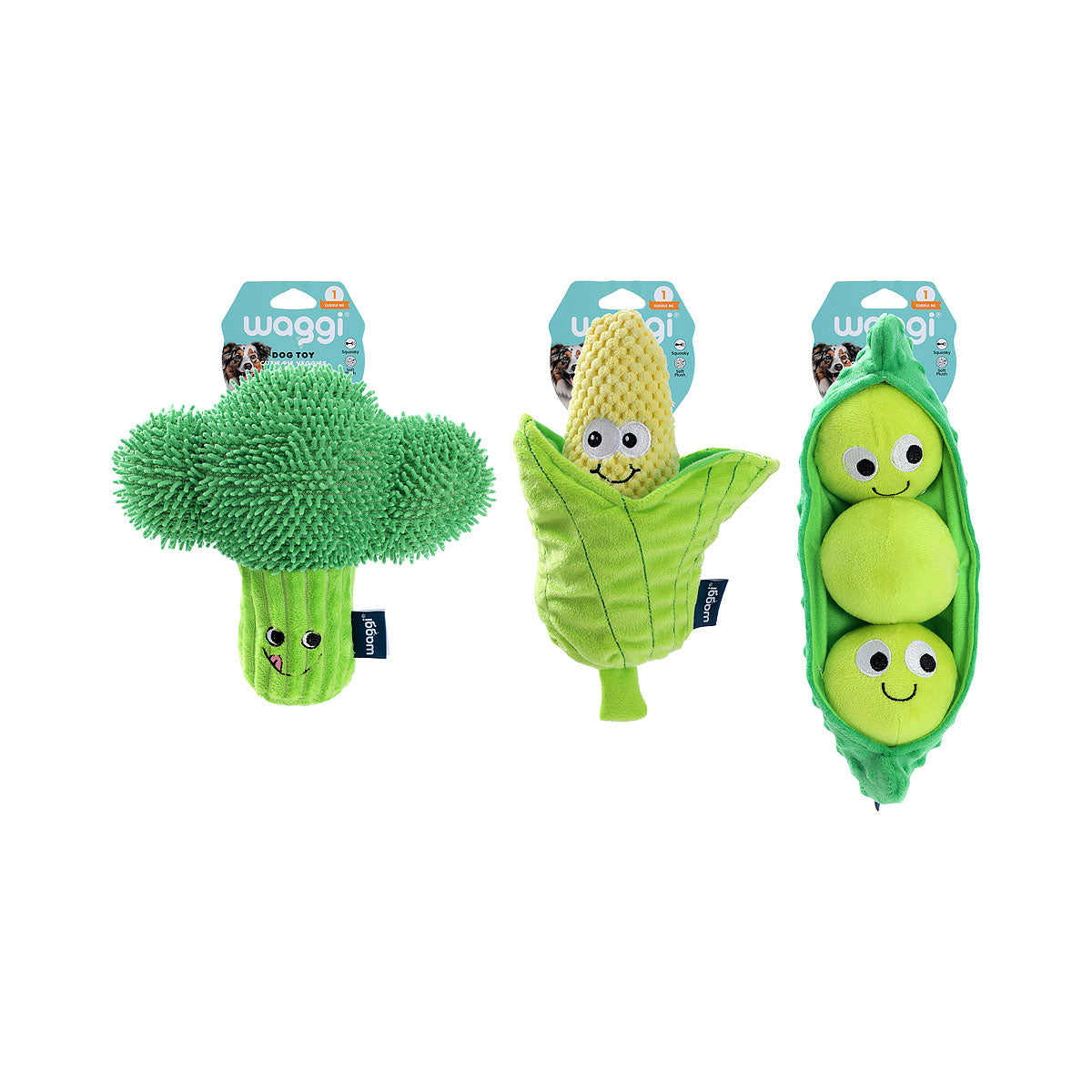 Waggi Plush Veggies Assorted