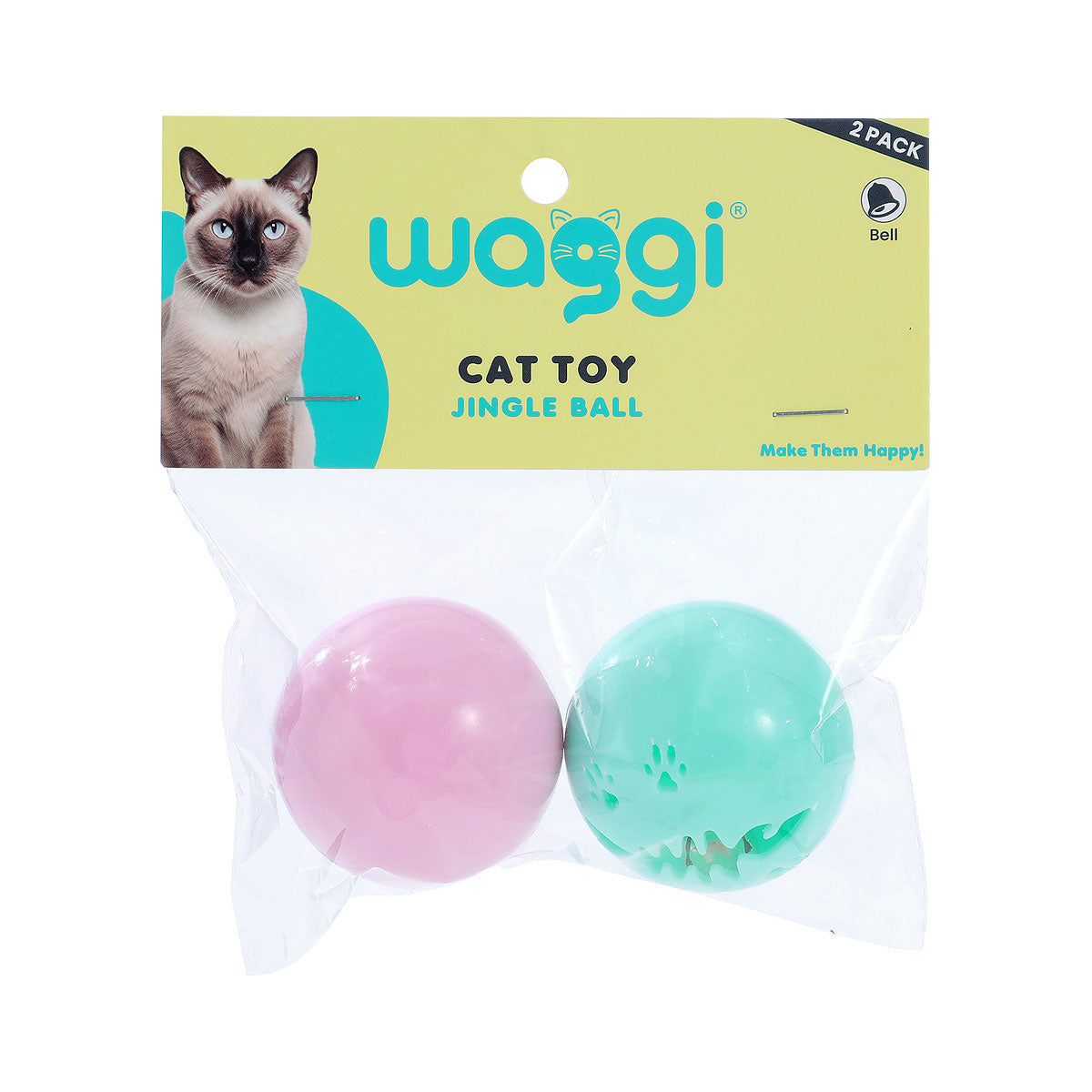 Waggi Plastic Balls 5cm 2pk