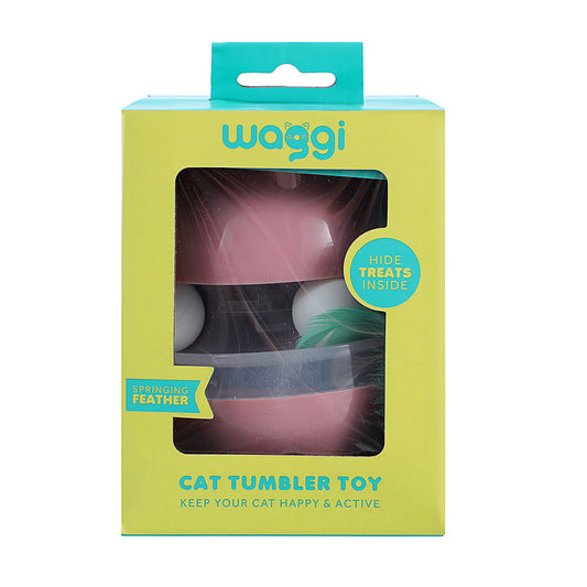 Waggi Treat Tumbler With Feather Assorted