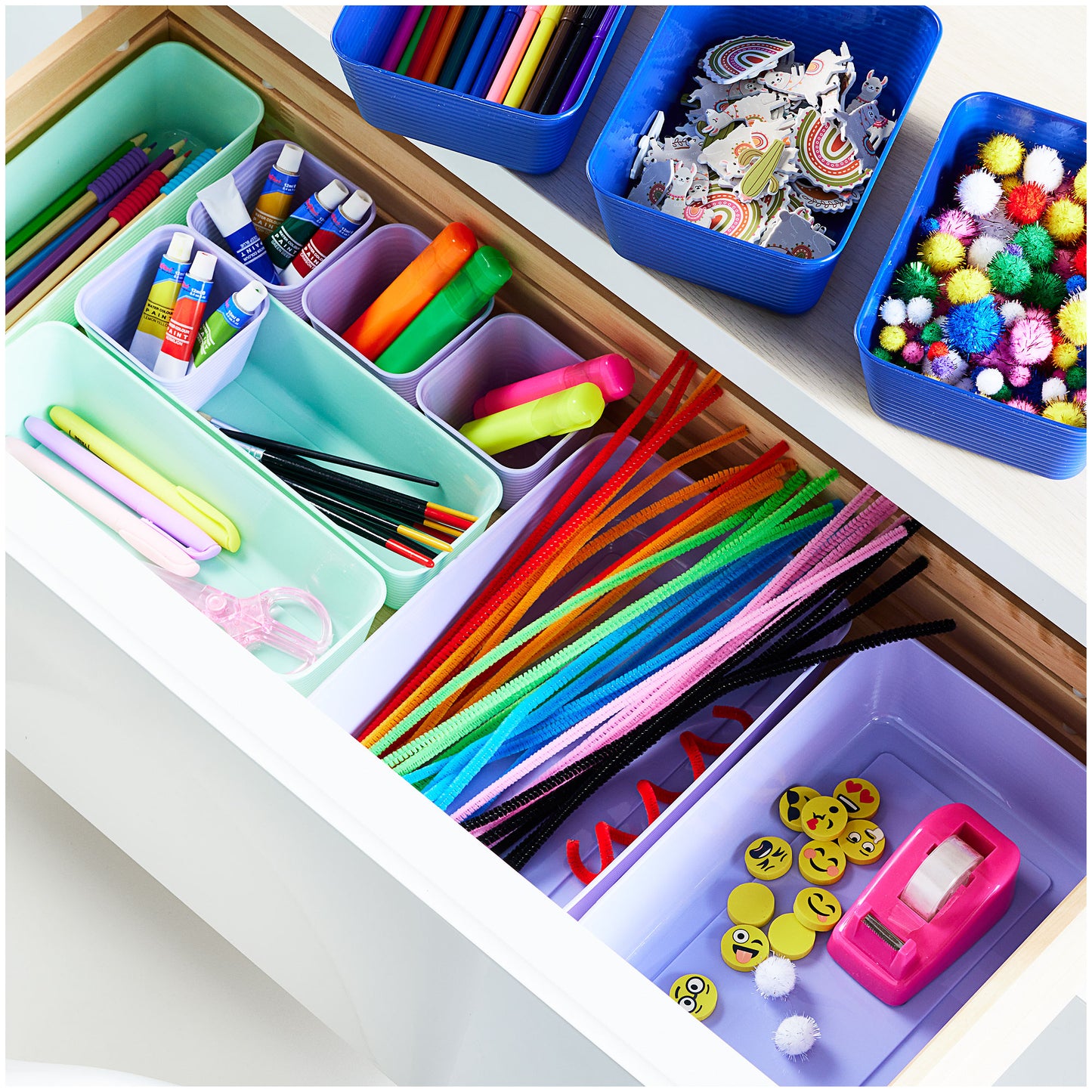 Allsorts Drawer Organiser Assorted 1L 3pk