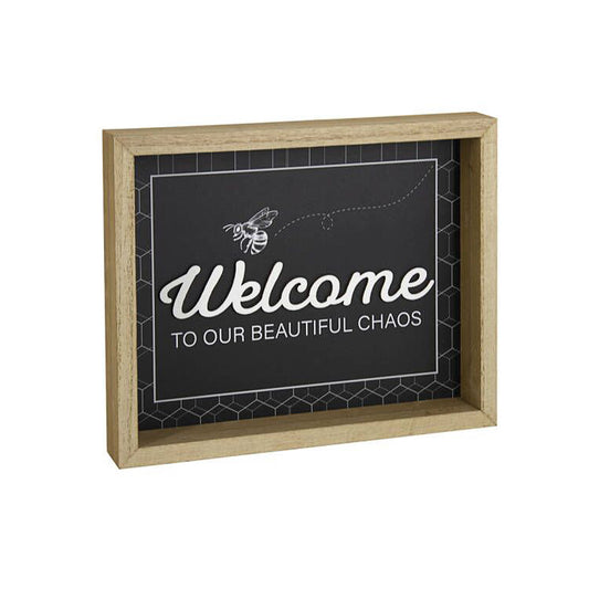 Tabletop Plaque Welcome Chaos