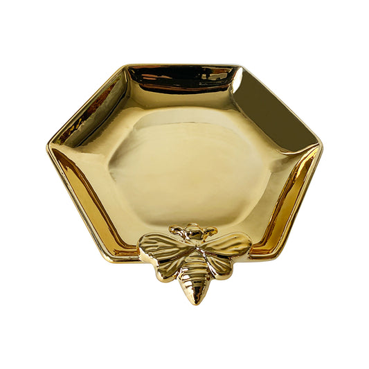 Golden Bee Trinket Dish