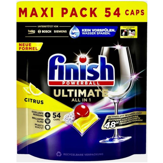 Finish Ultimate All in One Dishwashing Tablets Lemon 54pk