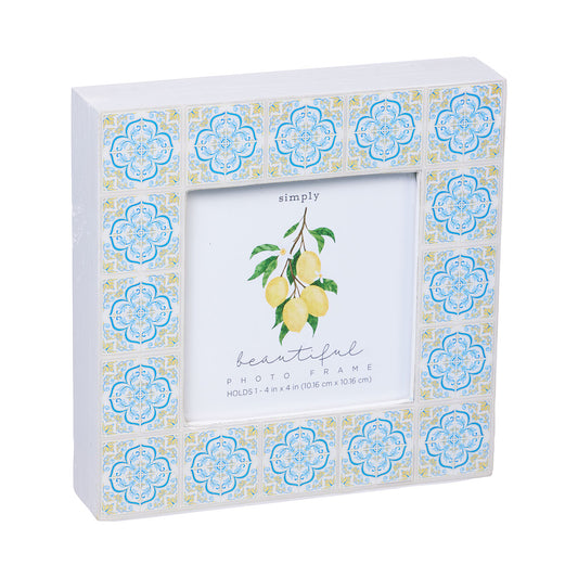 Square Photo Frame Tile Box Top 4x4"