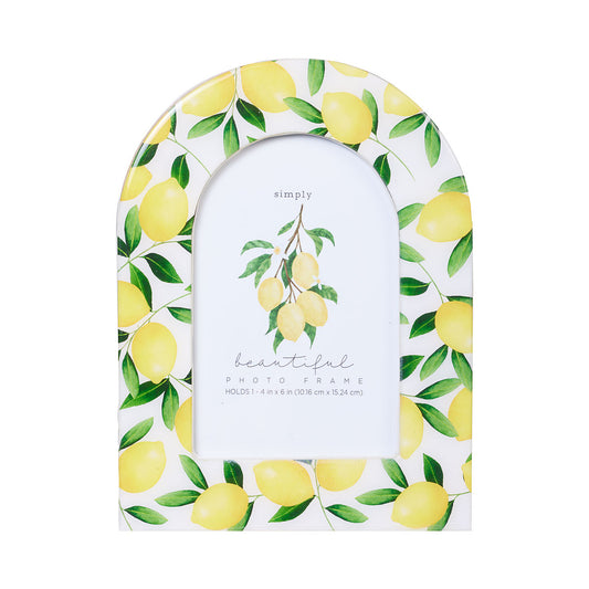 Arch Photo Frame Lemon/Villa 4x6"