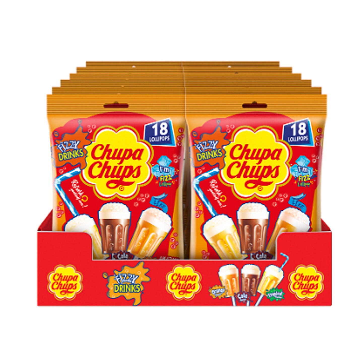 Chupa Chups 3d Fizzy Drinks 270g 18pk