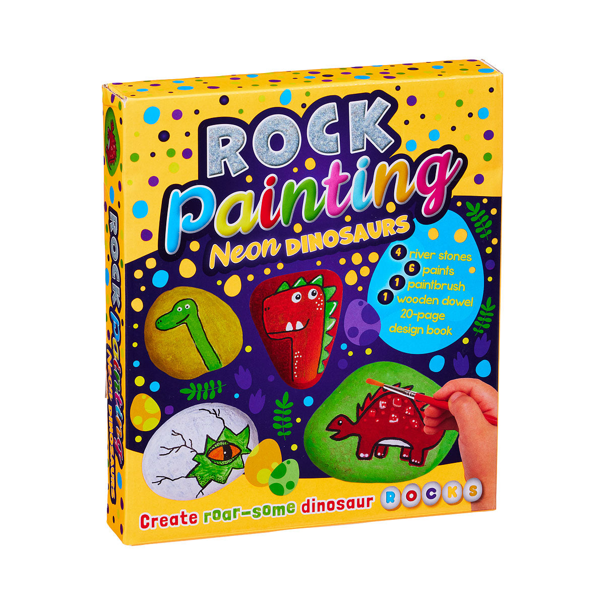 Neon Dinosaurs Rock Painting Kit