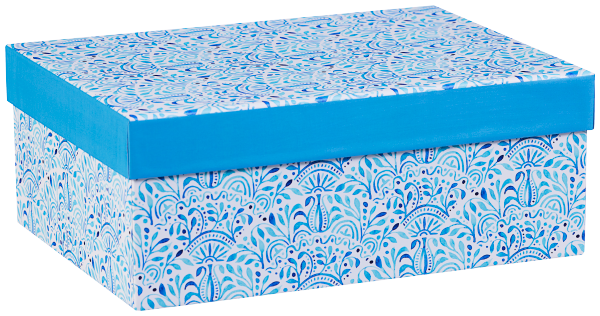 Gift Box Peacock Tile Rectangle 10.5x6x4.8cm