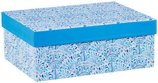 Gift Box Peacock Tile Rectangle 17x12x7.4cm