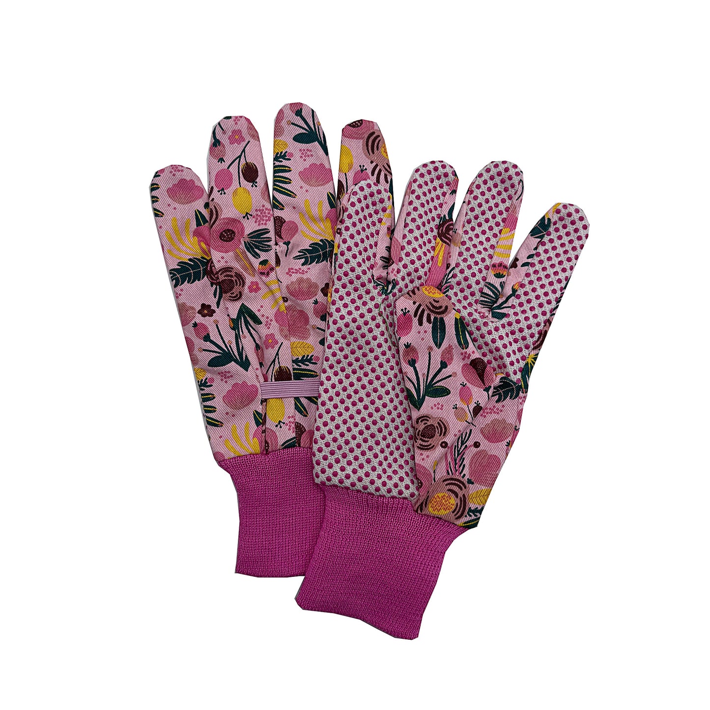 Cotton Grip Garden Gloves Medium Assorted