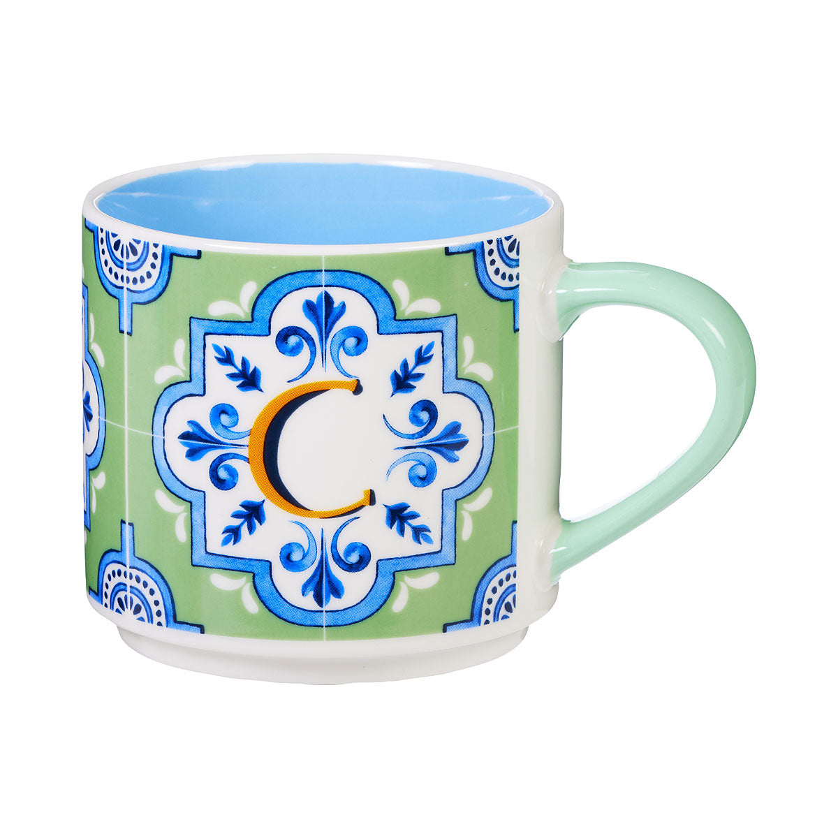 Porto Tile Monogram Mug 370mL S/C/L