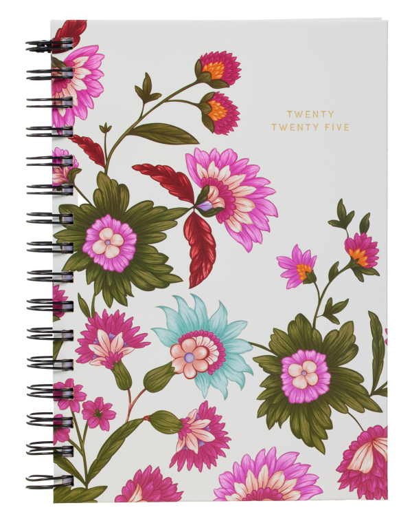 2025 Diary A5 Day View Pink Floral