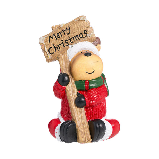 Christmas Solar Figure With Sign Assorted