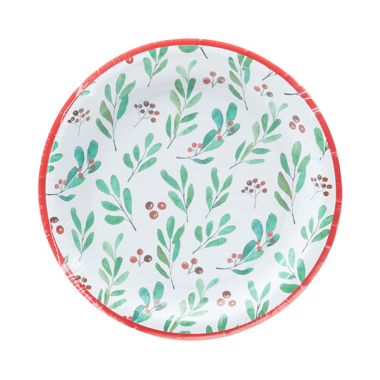 Christmas Holly Paper Side Plates 15pk