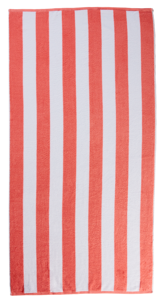 Stripe Beach Towel Peach 80x160cm