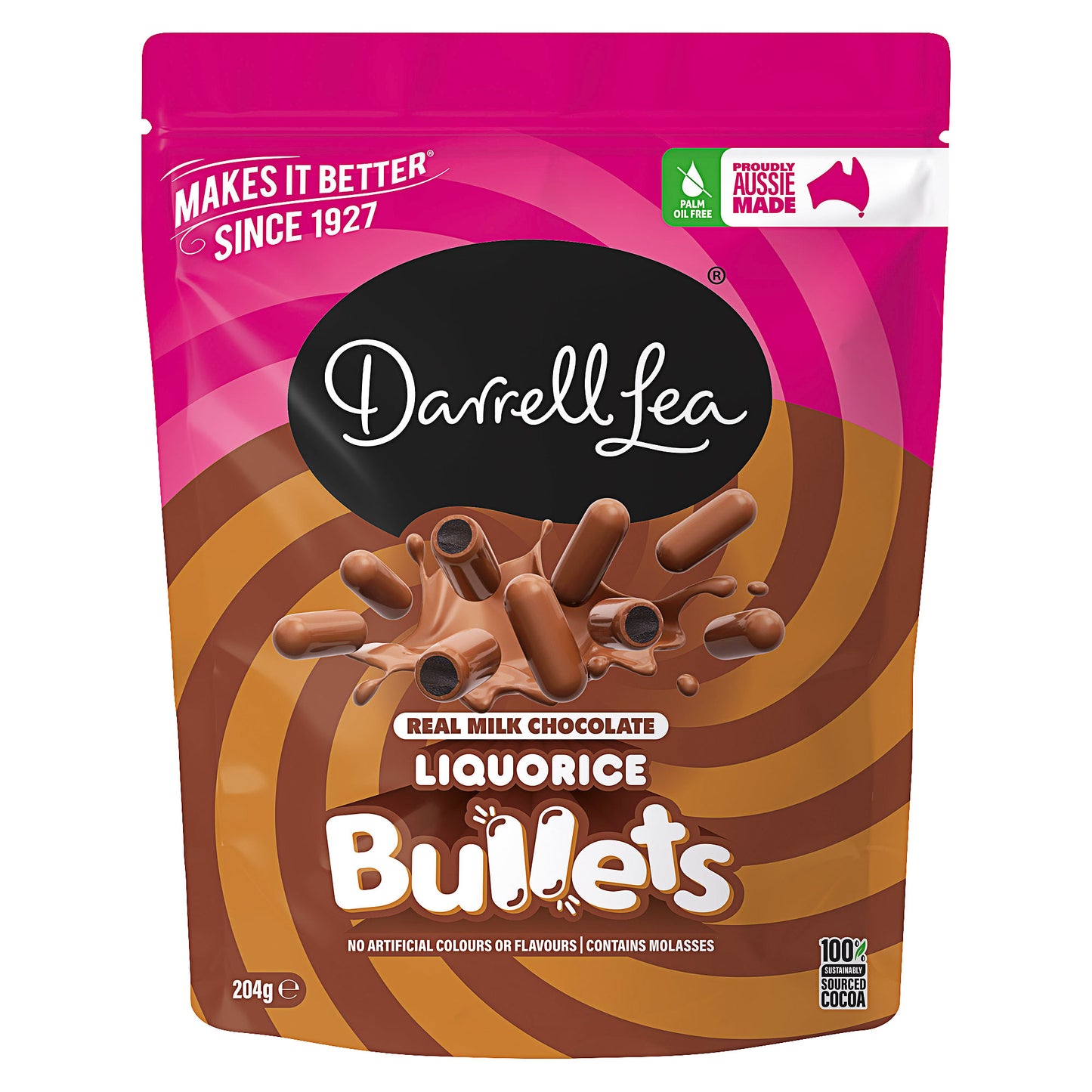 Darrell Lea Milk Chocolate Bullets 204g