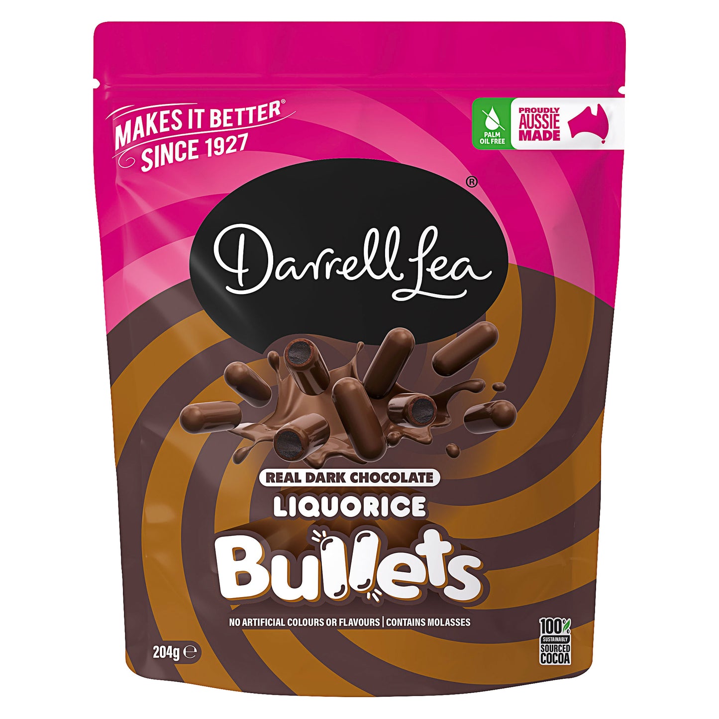 Darrell Lea Dark Chocolate Bullets 204g