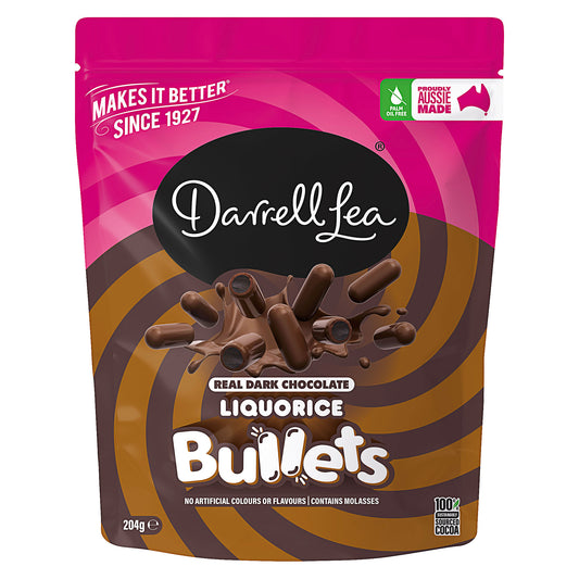 Darrell Lea Dark Chocolate Bullets 204g