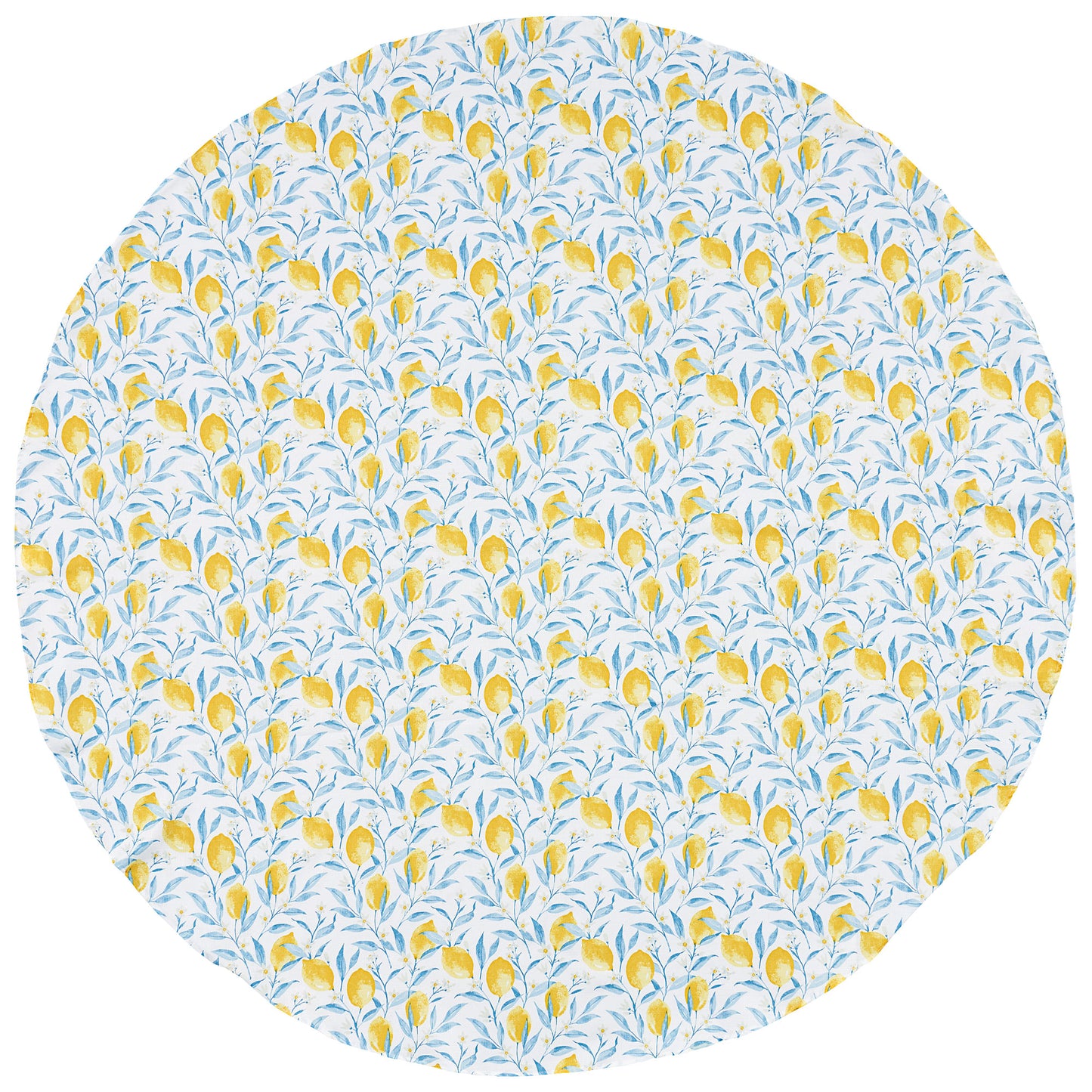 Round Printed Tablecloth Lemon 150cm