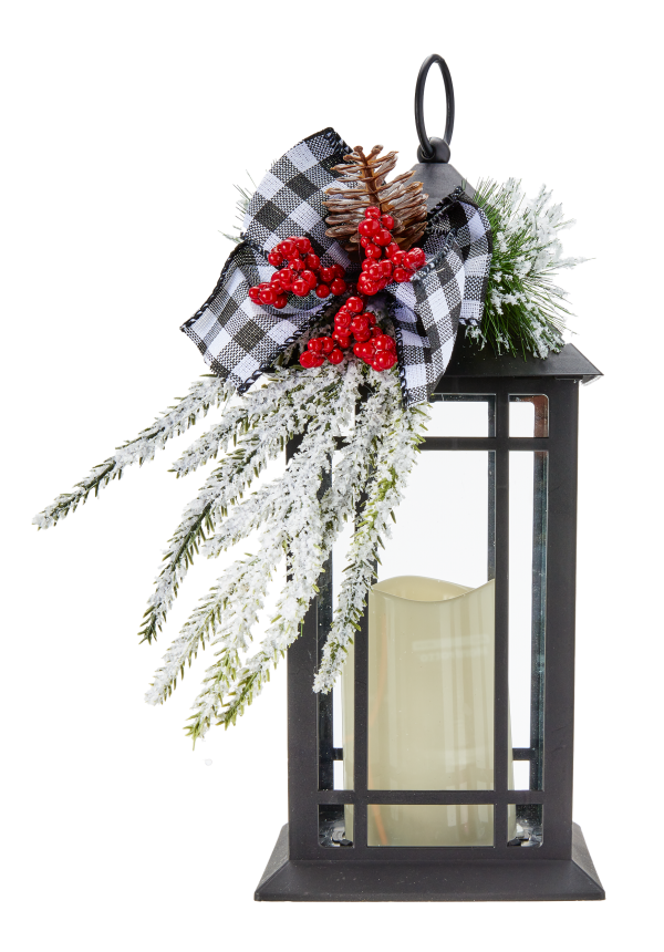 Christmas LED Lantern Festive Trim 32cm