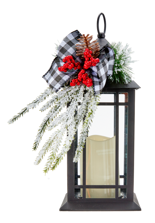 Christmas LED Lantern Festive Trim 32cm