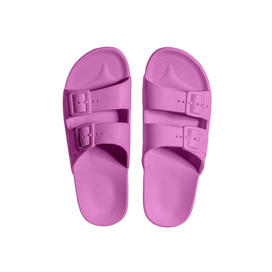 Women's Twin Strap Slides Pink