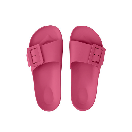 Women's Slides With Buckle Coral