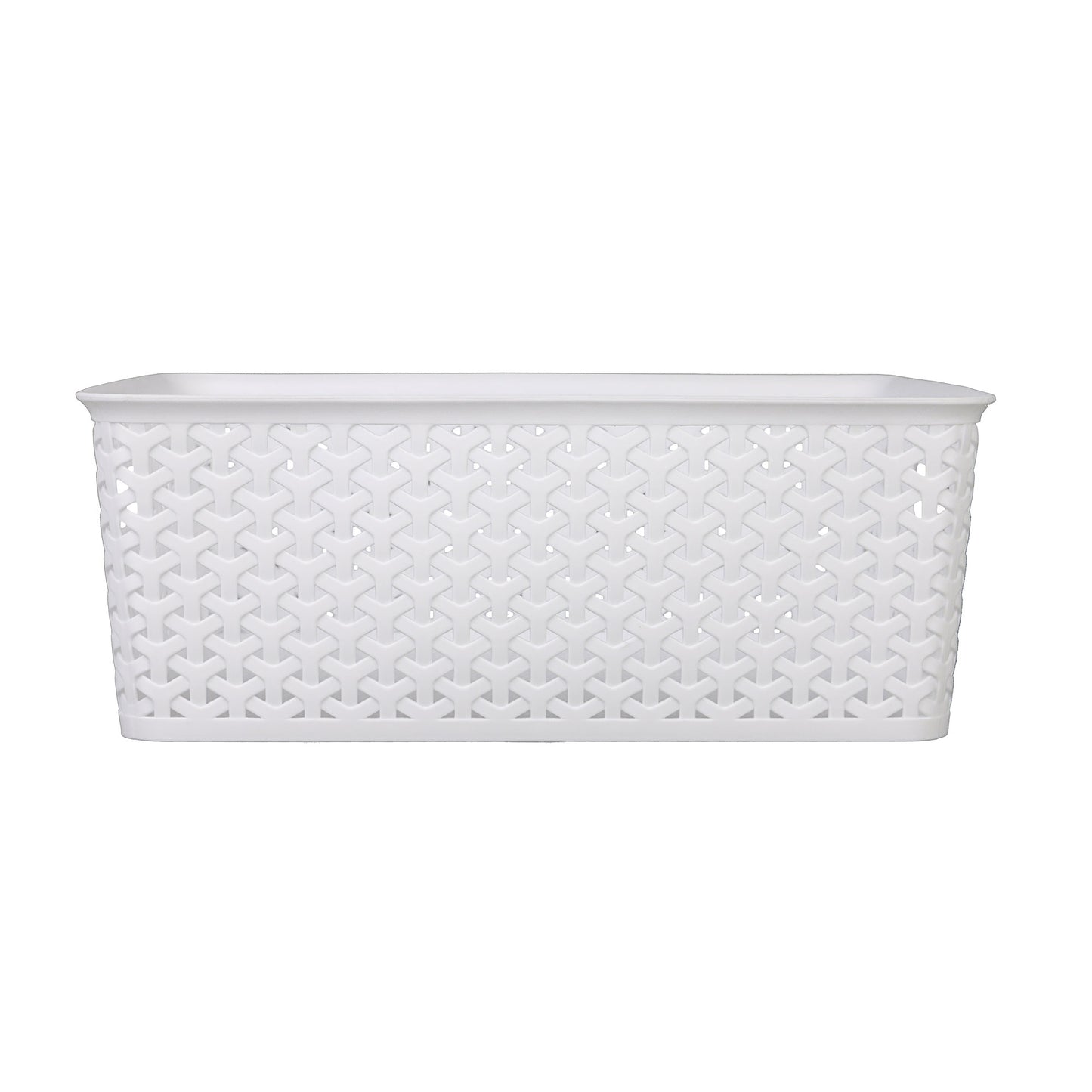 Y Weave Storage Basket White Medium