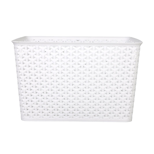 Y Weave Storage Basket White Large