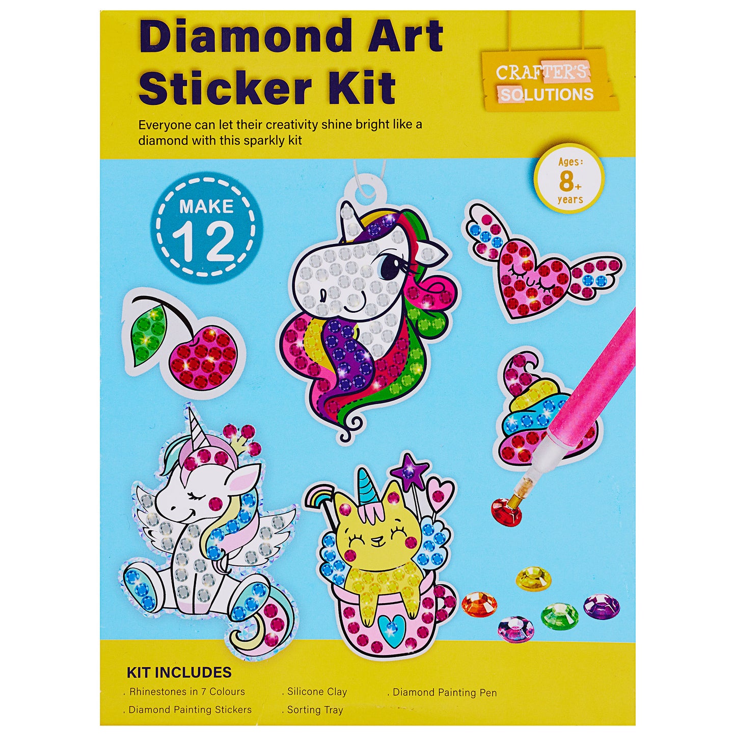 Diamond Painting Kit Unicorn 12pc