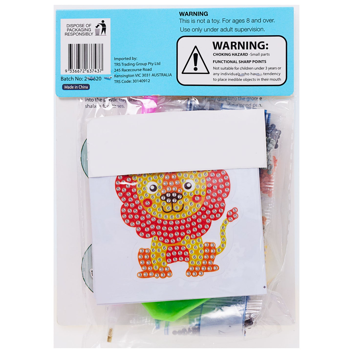 Diamond Painting Sticker Safari 4pc