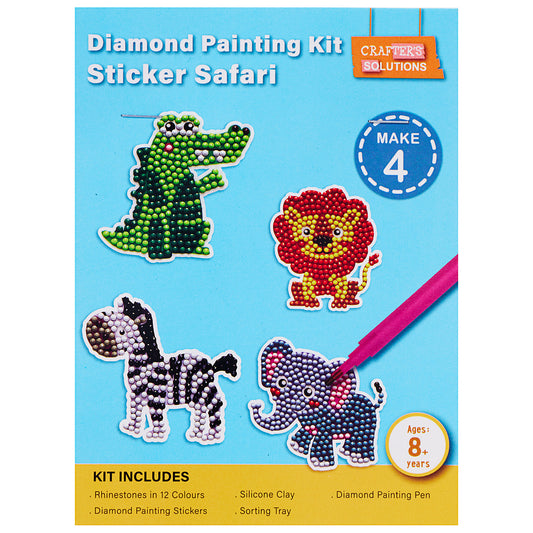 Diamond Painting Sticker Safari 4pc