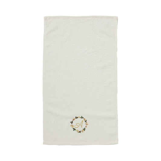 Christmas Monogram Embroidered Hand Towel Assorted