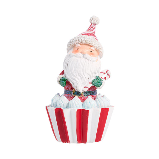 Christmas Figurine In Cupcake Assorted