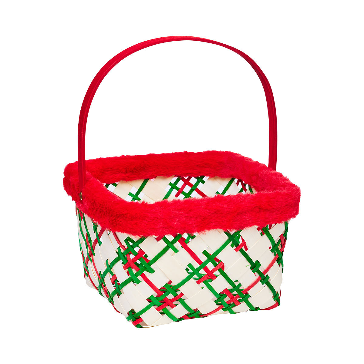 Christmas Basket With Trim Large