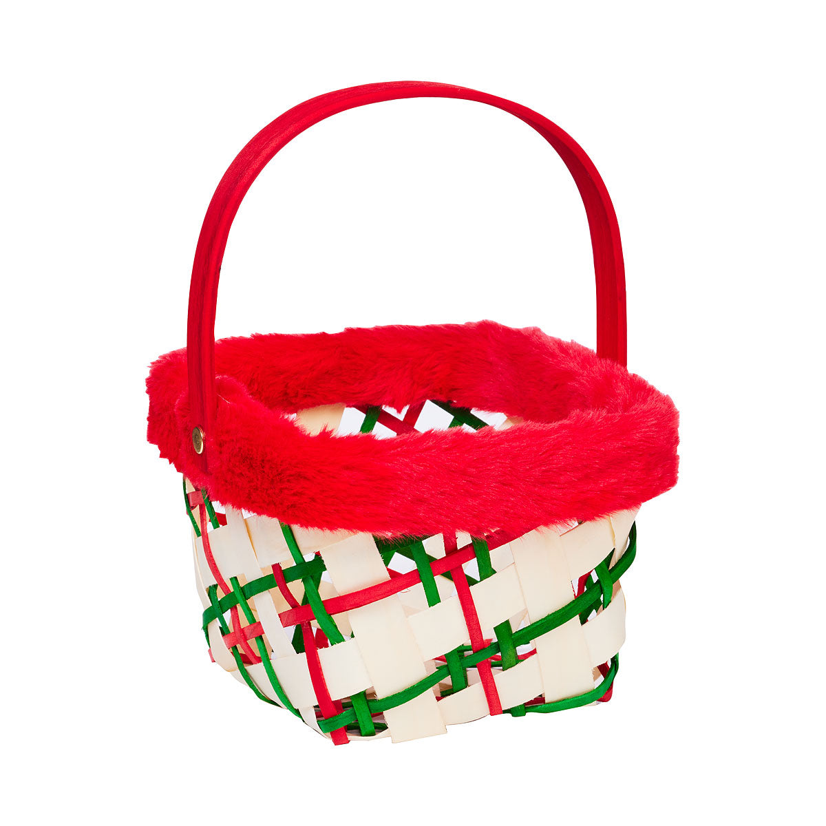 Christmas Basket With Trim Small