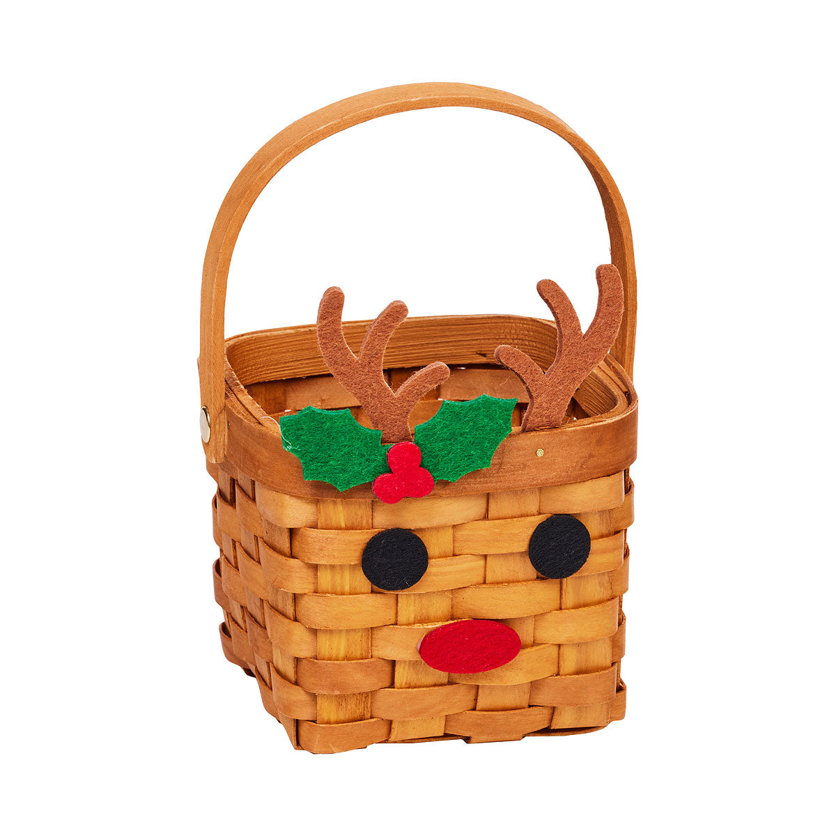 Christmas Poinsettia Basket Small